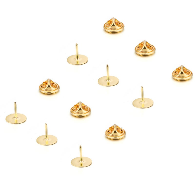 Canomo 50 Pairs Butterfly Clutch Tie Tacks Pin Backs with 10mm Blank Pins(Silver and Gold) - Image 3